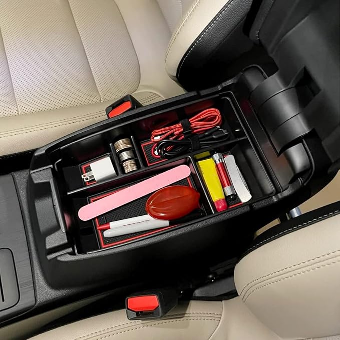 Center Console Organizer Interior Storage Box Fits for Ford Escape 2020 2021 2022 2023 2024 2025 2026 and 2021 2022 2023 2024 2025 2026 Bronco Sport Accessories