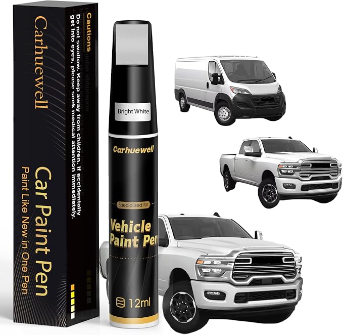 Touch Up Paint for Ram Bright White(PW7/GW7) Car Touch Up paint Genuine Exact Color Code Compatible With Ram Vehicle