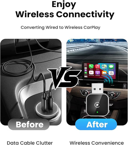 Wireless CarPlay Adapter for iPhone Wired Carplay to Wireless，Mini USB Design for Cars Automatic Connection 5.4WIFI Plug &Play for 2016+ Car