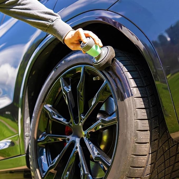 Tire Shines Applicator Sponge with Reservoirs Saves Tire Cleaner NonMess Foam Pad