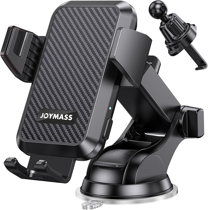 JOYMASS Wireless Car Charger, Phone Holders for Your Car, 15W Auto Clamping Phone Mount Car Accessories for iPhone 16 15 14 13 12 Mini Pro Max 11 XR XS, Samsung Galaxy S24 Ultra S23 S22+ Note 20, etc
