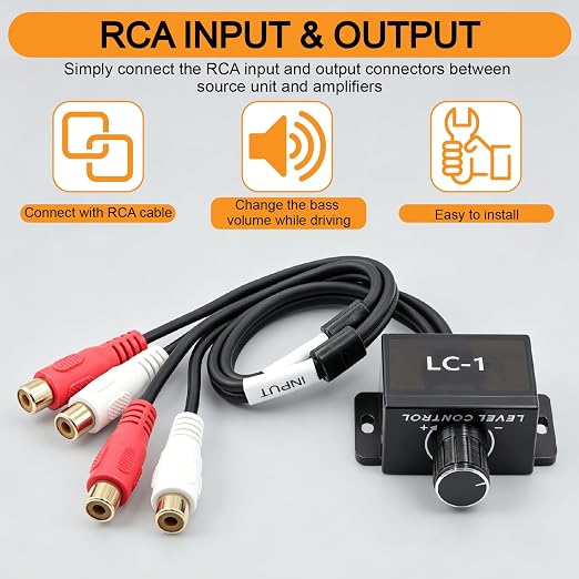 0 Gauge Amp Wiring Kit 3000W Complete Amplifier Installation Kit with Bass Control Knob for Car Audio Subwoofer System