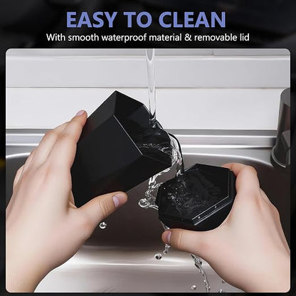 Car Trash Can with Lid - 1-Pack, Interior Accessories for Vehicles, Leakproof Garbage Can with 30 Detachable Trash Bags, Multipurpose Organizers and Storage Solutions for Home and Office