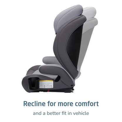 Maxi-Cosi RodiSport Kids Booster Car Seat, High-Back, Backless Booster Seat, 7-Position Headrest, Easy Latch System, Reclining Chair, Belt Guide, Fits 40-100 lbs, 43.4-57 in, Sea Salt