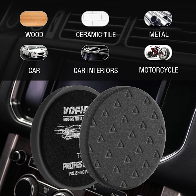 Black Soft Polishing Pad, 3Pcs 5.5" Buffing Pads for Final Finishing - Ultra Soft Foam Polish Pad for Automotive Polishing Smooth & Swirl-Free Finish