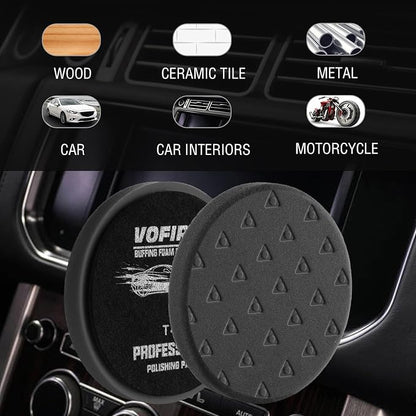 Black Soft Polishing Pad, 3Pcs 5.5" Buffing Pads for Final Finishing - Ultra Soft Foam Polish Pad for Automotive Polishing Smooth & Swirl-Free Finish