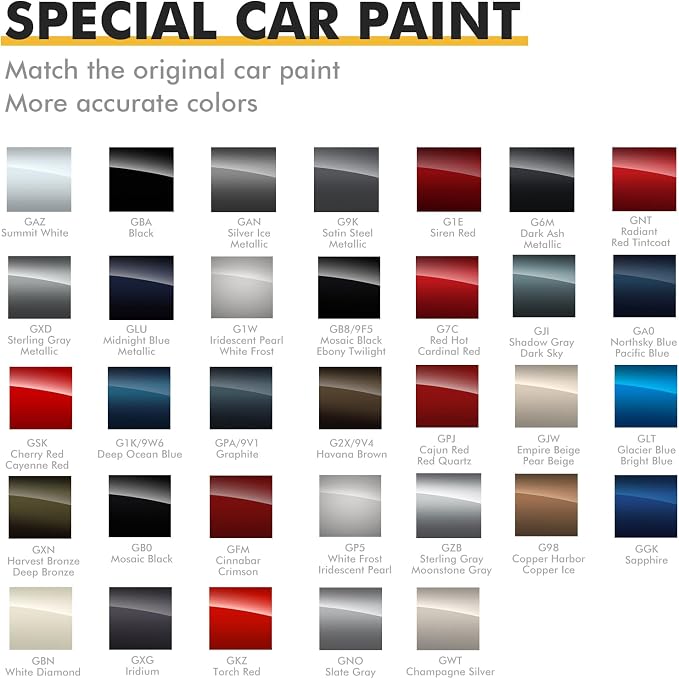 (Satin Steel Metallic (G9K) Car Touch Up Paint for GMC, Car Paint Scratch Repair Kit, Quick & Easy Solution, 2 in 1 Scratch Remover Pen with Color-Matched