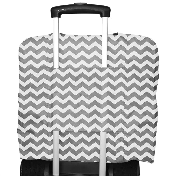 J.L. Childress Go-Go Travel Bag for Kids Backless Booster Seat-Compact Carrier for Airplane & Air Travel,For_Toddler Backless Booster Car Seats,Fits Compact Strollers like GB Pocket-Chevron(Pack of 6)