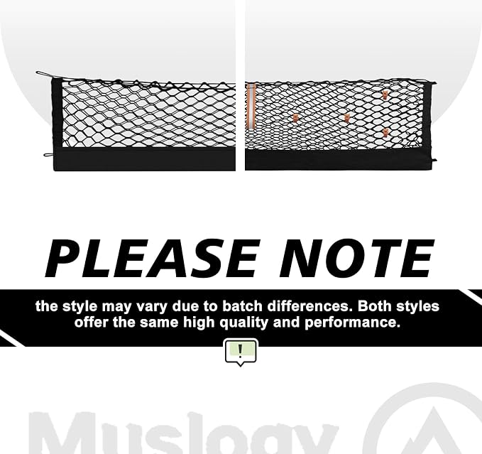 Muslogy Truck Bed Cargo Net Trunk Netting Compatible with Chevrolet Colorado & GMC Canyon 2026 2025 2024 2023 Accessories, Pickup Cargo Organizer SUV Sedan Storage Net w/Heavy Duty Carabiners
