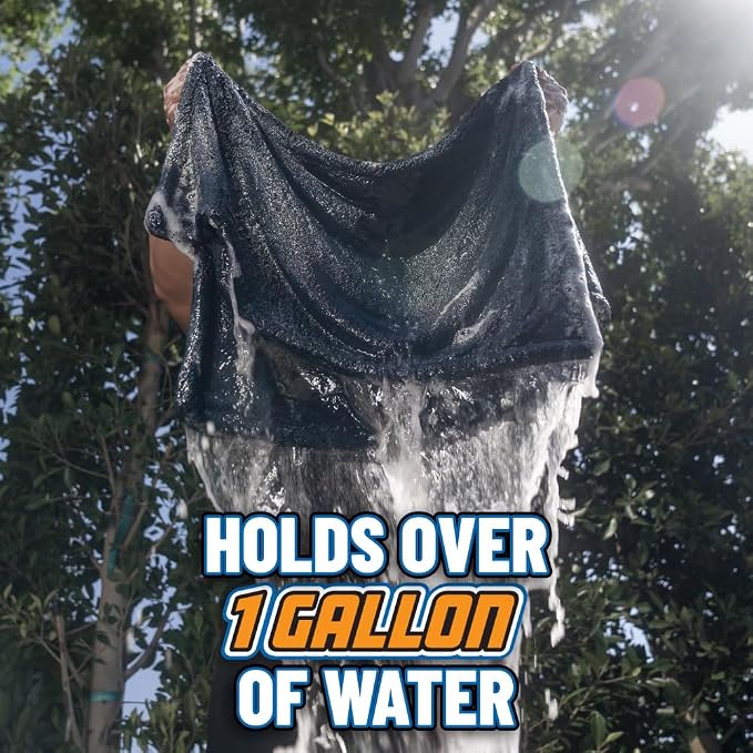 Chemical Guys Megalodon Microfiber Drying Towel with Twisted Loop Technology, Super Plush Absorbent 24" x 36" Microfiber Towel for Cars, Trucks, SUVs, RVs, and More, Extra Large Dark Blue Drying Cloth