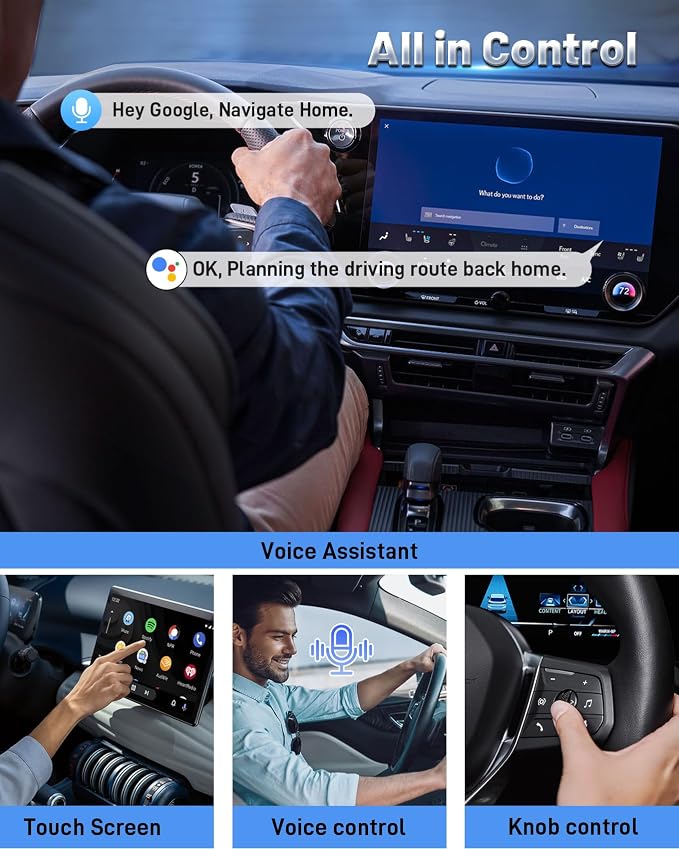 Android Auto Wireless Adapter - Tap & Go NFC Magic! Auto-Connect in 3 Secs, Zero Lag, Works in Any Car 2017+ (Type-C Adapter Party Included!)