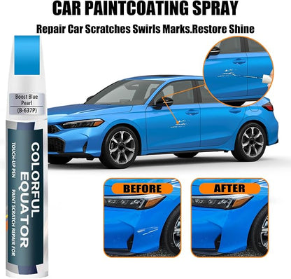 Boost Blue Pearl(B-637P) Touch Up Paint Compatible with Honda, Car Paint Pen Scratch Repair Two-In-One Touch Up Paint, Premium Car Scratch Remover for Deep Scratches