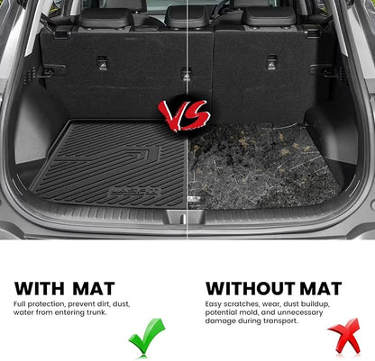 LASFIT Floor Mats & Cargo Mat for KIA Sportage 2022 2021 2020 2019 2018 2017, All Weather TPE Car Mats Custom Fit Floor Liners & Trunk Mat for Sportage 2017-2022 1st & 2nd Row & Cargo Liner