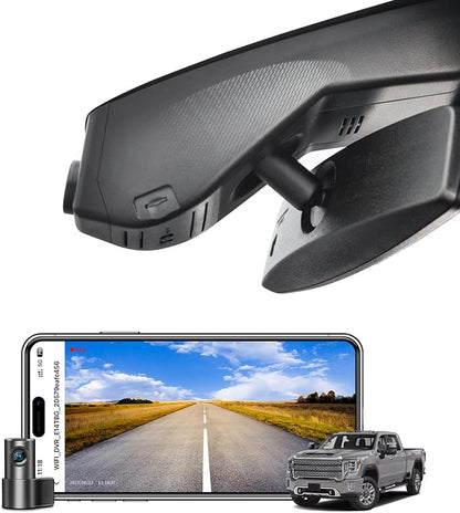 Mangoal Front 4K & Rear 1080P Dash Cam for GMC Sierra 1500 2019-2021, 1500 Limited 2022, 2500/3500 HD 2020-2023(Model A), Model A & Model B have Same Model Years but Vehicle Sensor Cover Are Different