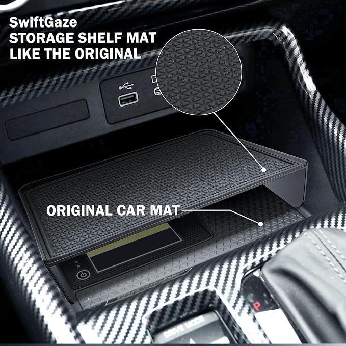 Center Console Organizer for 2023-2025 Honda CR-V, 2-Layer Armrest Storage Tray & Charging Station Caddy, ABS Car Interior Accessories OEM Style Leather Texture-2PCS