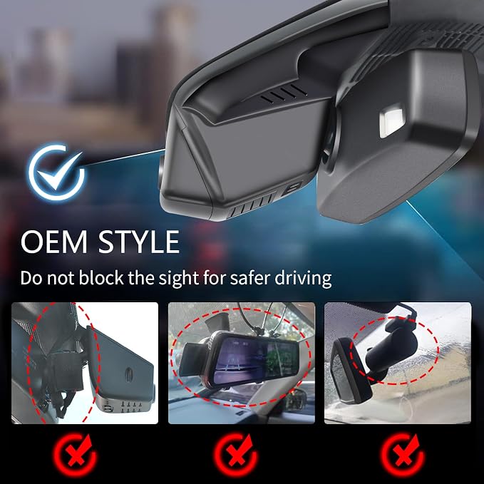 Mangoal Front 4K & Rear 1080p Dash Cam fit for Ford Lincoln Nautilus Gen2 CDX707 2024 2025 2026, UHD 2160P Video, WiFi, App, 128GB Card