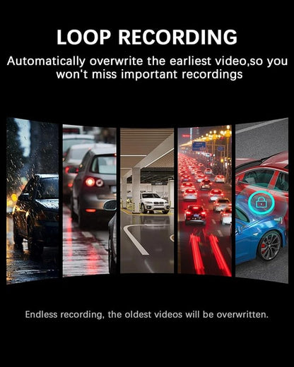 4 Channel Dash Cam Front and Rear 4K 360°View Dash Camera for Cars with GPS, G-Sensor, 5G WiFi, Loop Recording, App Control, 8 Lamps IR Night Vision, 24/7 Parking Mode, 128G Card