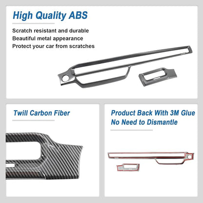Carbon Fiber Center Console Dashboard Panel Cover AC Air Vent Cover Compatible with 2022-2026 11th Gen Honda Civic