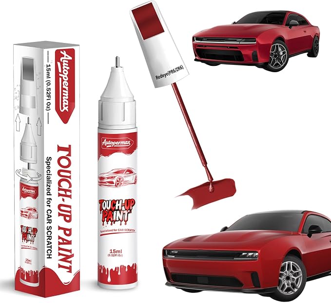 Redeye(PR6/ZR6) Car Touch Up Paint for Dodge, Color Accurate Two-In-One Car Paint Scratch Repair Pen, Professional Scratch Remover for Vehicles Chips and Nicks Scuff