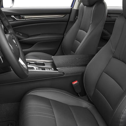 Carbon Fiber Center Armrest Cover Compatible with Honda Accord 2018–2022, Interior Console Lid Trim Accessories for 10th Gen Accord