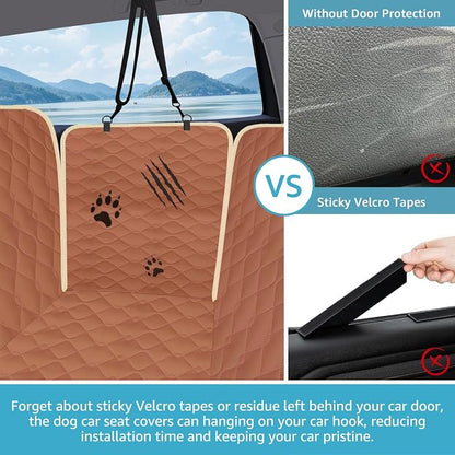Lassie XL Truck Dog Seat Cover Back Seat with 2 Seat Belts, Dog Car Hammock for Large SUV and Trucks Compatible with F150 F250/Chevrolet Silverado/Ram Pickup/GMC Sierra/Toyota Tundra and Crew Cab