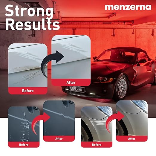 menzerna Heavy Cut Compound 1000" I Abrasive Polishing Compound for Deep Scratches, Sanding Marks, Swirls & Holograms I Buffing and Polishing Compound for Scratch Repair I Silicone Free I 8 fl oz.