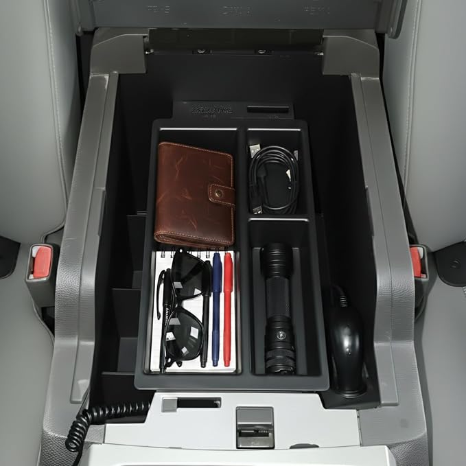 Vehicle OCD - Center Console Organizer Tray for Ford F250 / F350 SuperDuty (2011-2016) - Made in USA - SLX142