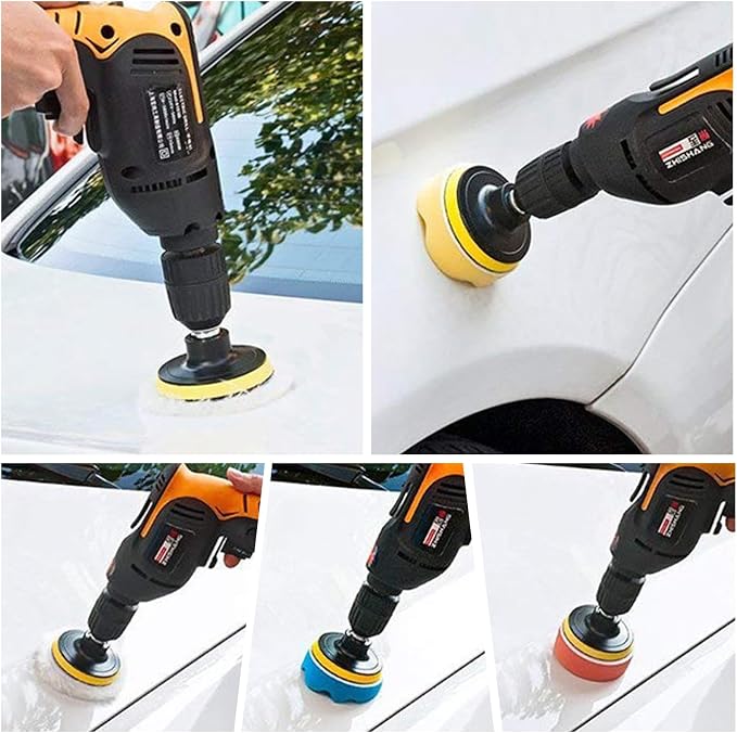 11 Pcs Polishing Pads Kit,3 Inch Sponge Buffing Pads,Buffer for Car Detailing, Polishing Wheel for Drill,Car Buffer Polisher Kit Drill Buffing Kit for Car Polishing, Waxing, Sealing Glaze