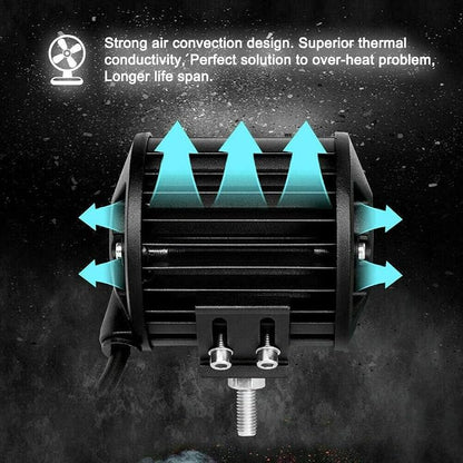 4 Inch LED Light Pods 60W 12000LM Combo White Led Light Bars Spot Flood Beam Off Road Driving Fog Lights Waterproof for Offroad Boat Car Tractor Truck SUV ATV Grain Drill, Mower, Snowplow