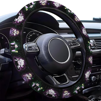 GENANY Dark Queen Steering Wheel Cover, Non Slip Polyester Car Wheel Protector for Car SUV Truck, Universal 15 Inch