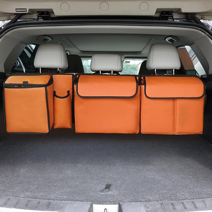 Deluxe Leather Trunk and Backseat Organizer for Car SUVs & RVs, Detachable Storage Modules with Built-in Cooler, Patent Pending