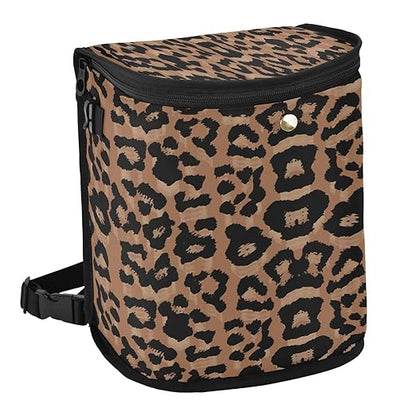 senya Car Trash Can Car Garbage Can Car Waste Basket,Cheeteh Leopard Print Leak-Proof Car Trash Bin, Car Trash Hanging Car Accessories Interior Car Organizer Bag