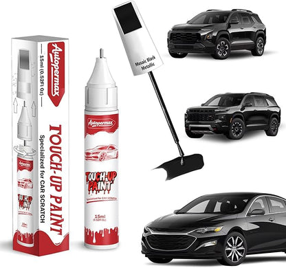 GB8/WA384A Mosaic Black Metallic Car Touch Up Paint for Chevrolet, Color Accurate Two-In-One Car Paint Scratch Repair Pen, Professional Scratch Remover for Vehicles Chips and Nicks Scuff