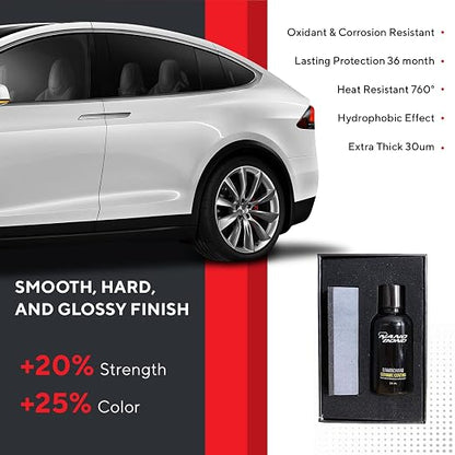 Nano Bond Ceramic Coating for Cars - 80% SiO2 Formula, Hydrophobic Paint Protection, UV & Corrosion Resistant for Glass, Wheels & Plastic, Easy Application, Car Detailing Kit, 30ml