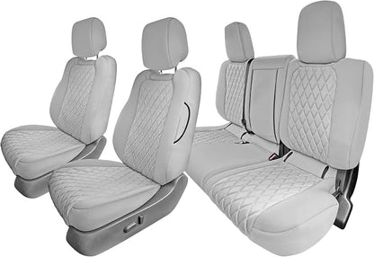 FH Group Custom Fit Car Seat Covers Specifically Made for 2022-2026 Nissan Frontier, Full Set Solid Gray Ultraflex Neoprene Waterproof Automotive Seat Covers for Pickup Truck, Nissan Accessories