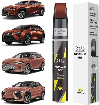 XNA Copper Crest(4Y5) for Lexus Touch Up Paint, Car Scratch Remover for Nicks and Chips Repair, 2-In-1 Quick & Easy Fix Car Scratch Repair Kit with Exact Color-Matched