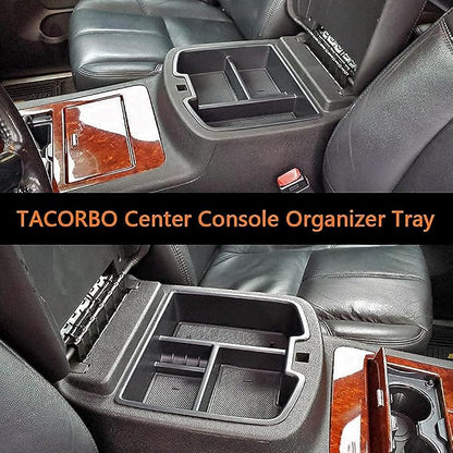 TACORBO Center Console Organizer Tray for 2007-2014 GMC Sierra 2500 3500 Accessories Yukon XL Silverado 2500 3500 Suburban 1500 Tahoe / 07-13 GMC Sierra 1500 Chevy Silverado Suburban 2500 Avalanche