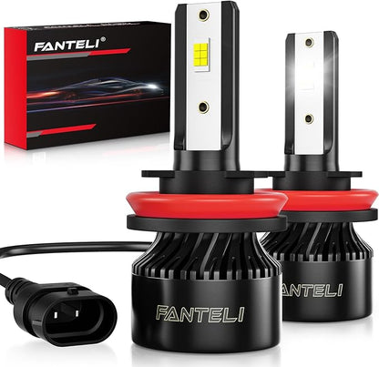 𝖧𝟣𝟣/𝖧𝟫/𝖧𝟪 Bulbs, 6500K Cool White 40000LM 900% Brightness, Backup 1:1 Size Plug and Play IP68 Waterproof Interior Off-Road Lights, Pack of 2