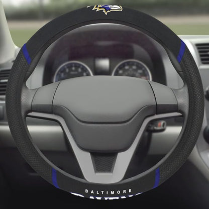 FANMATS NFL Unisex-Adult Embroidered Steering Wheel Cover