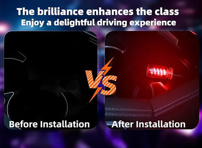 LED Car Interior Light, Touch Control USB Night Lamp, Retro Style Ambient Lighting for Auto, Bedroom, Desk (2PCS Red)