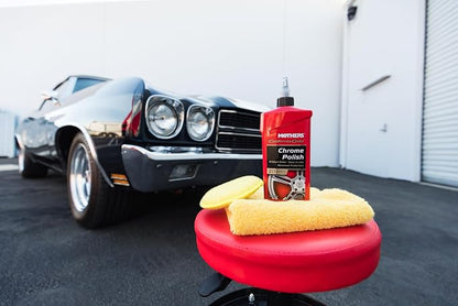 Mothers California Gold Chrome Polish, 12 oz. — Cleans & Brightens Chrome Bumpers, Wheels, Trim & Accessories, Protects Against Fingerprints, Rust & Corrosion, Safe on Glass & Mirrors (05212)