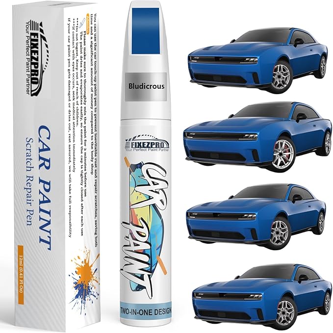 Bludicrous(PBJ/MBJ) Touch Up Paint for Dodge, Exact Color Match Car Paint Scratch Repair Remover Pen Kit Fix Vehicle Chips and Automotive Nicks Scuff