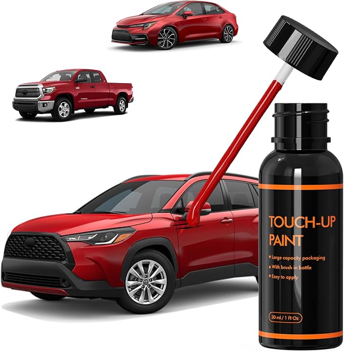 3R3 Barcelona Red Touch Up Paint for Toyota, DIY Car Paint Scratch Repair Kit, Automotive Paints, Quick & Easy Fix Scratch Repair for RAV4/Camry/Corolla/Tacoma/Prius/Tundra/4Runner