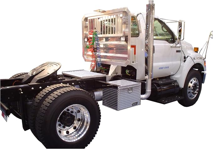 Buyers Products 1705100 Diamond Tread Aluminum Underbody Truck Tool Box, 18 x 18 x 24, Made in USA, .100 in. Thick, Corrosion Resistant, Locking Compression Latch, Secure Storage for Work Trucks