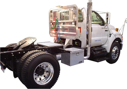 Buyers Products 1705100 Diamond Tread Aluminum Underbody Truck Tool Box, 18 x 18 x 24, Made in USA, .100 in. Thick, Corrosion Resistant, Locking Compression Latch, Secure Storage for Work Trucks