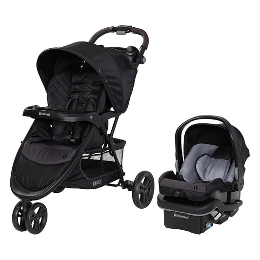 Baby Trend EZ Ride DLX Stroller Travel System (with EZ-Lift Plus Infant Car Seat), Dash Midnight
