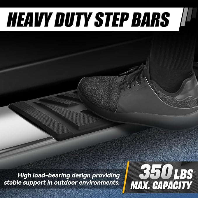 Auto Dynasty Running Boards Compatible with 2018-2023 GMC Acadia, Stainless Steel Side Step Rail Nerf Bars, 6.5" x 73" Step Bars, Polished Chrome