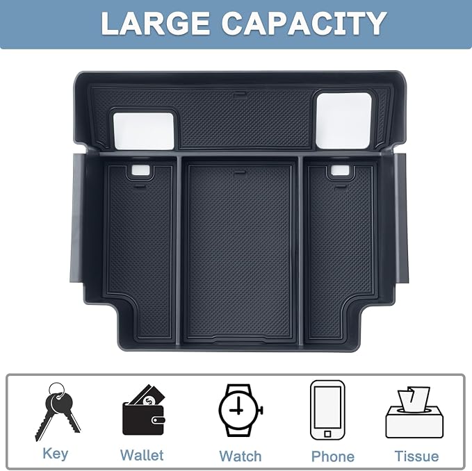 PIMCAR Full Center Console Organizer for 2022-2026 Refreshed Chevy Silverado/GMC Sierra 1500, 2024-2026 Silverado/Sierra 2500HD 3500HD (Full Console w/Bucket Seats ONLY)