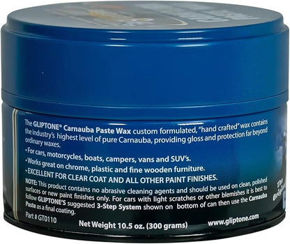 Gliptone Carnauba Paste Wax, Original Brazilian Carnauba Formula for Maximum Surface Protection and Long-Lasting Brilliant Shine, Easy Apply & Remove, 10.5 Oz | Original Brazilian Carnauba Formula, Maximum Surface Protection, Long-Lasting Brilliant Shi...