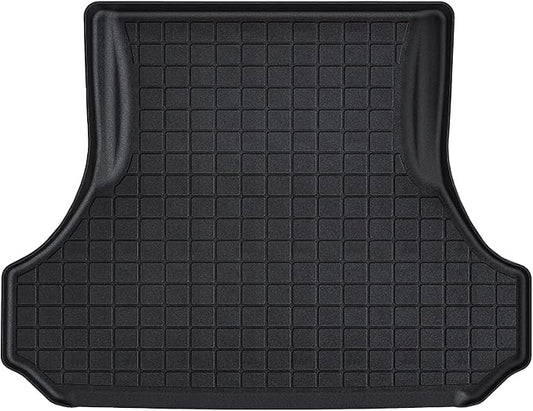 All Weather Cargo Mat Fit for 2011-2023 Dodge Charger & Chrysler 300 TPE Rubber Cargo Liner Solterra Accessories All Season Guard Odorless Anti-Slip Cargo Tray Black